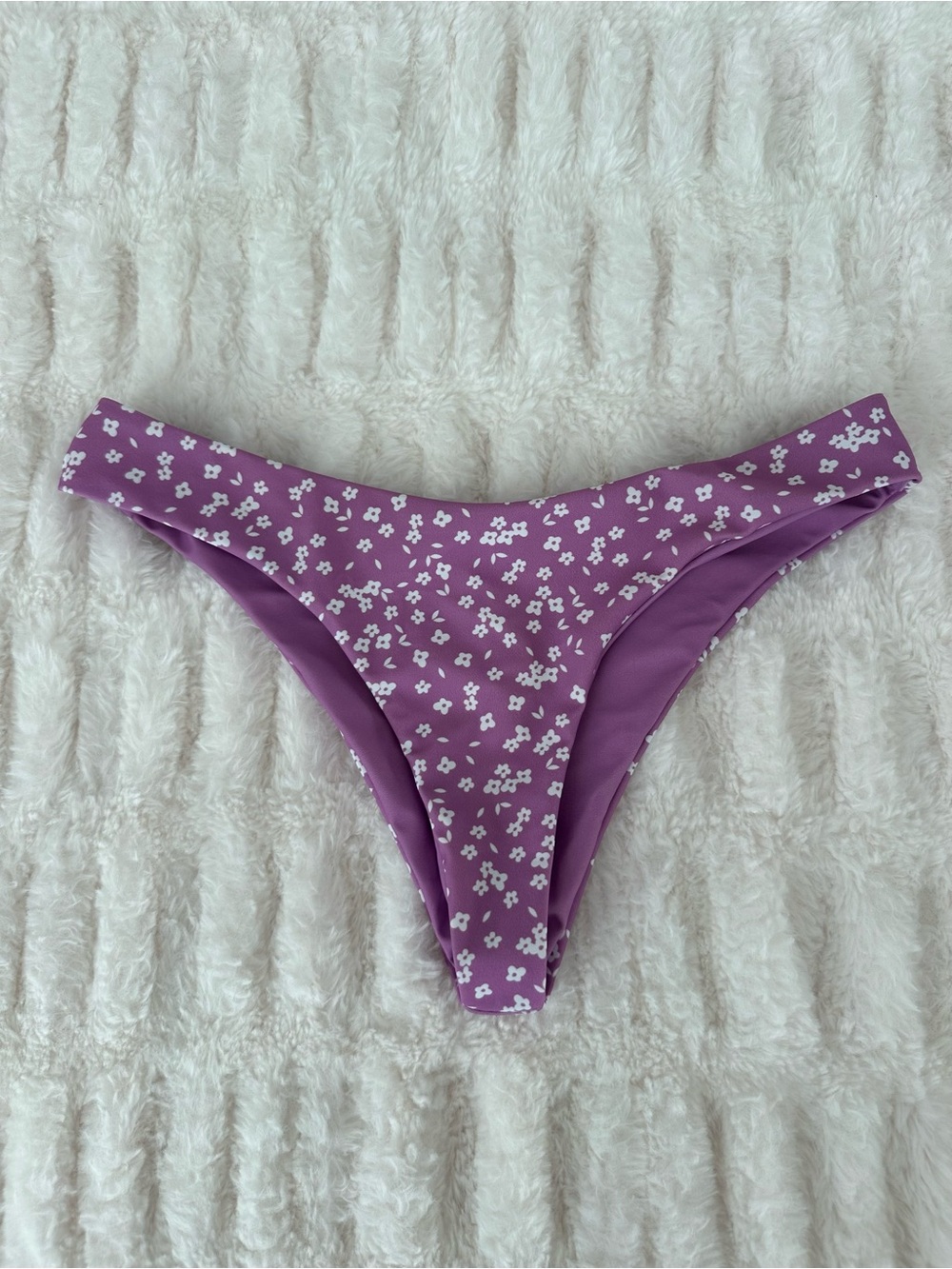 Zaful Purple Floral Bikini Bottoms Size S